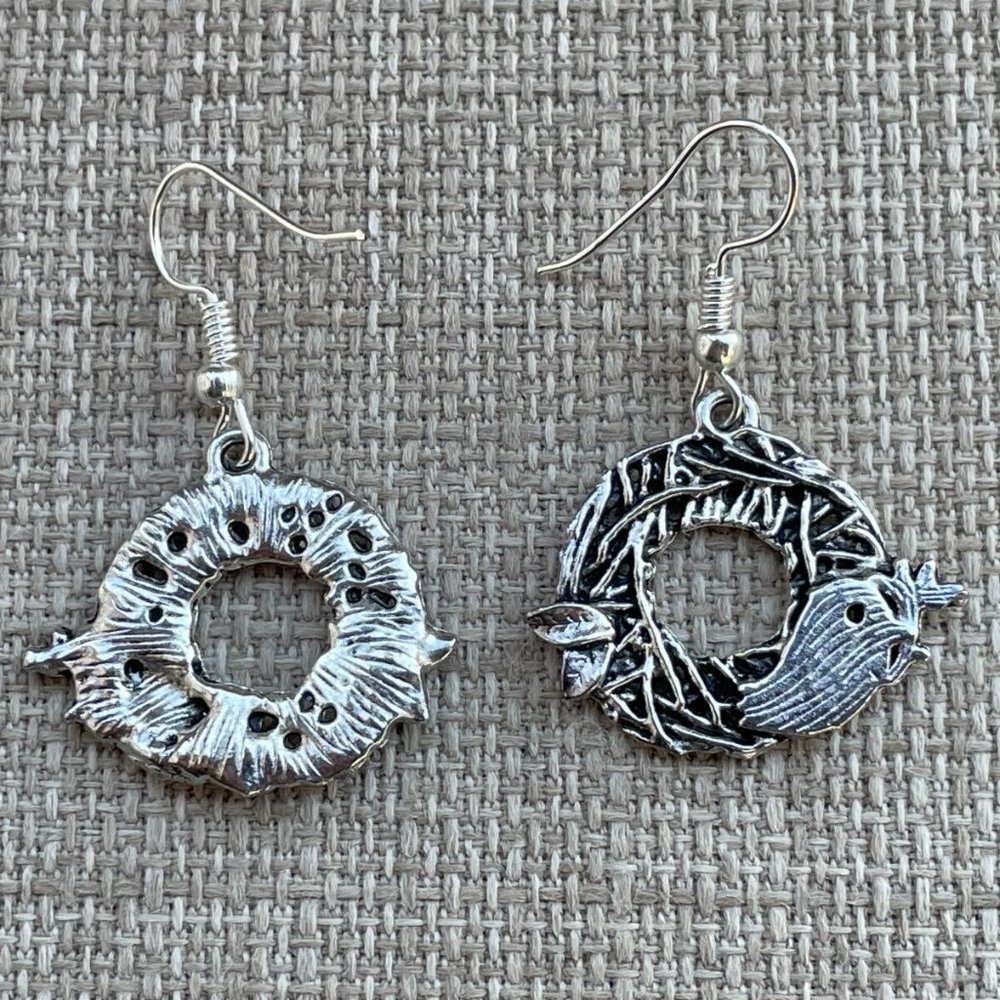 Women Earrings Silver Tone Fashion Jewelry Bird Earrings - Picture 6 of 11